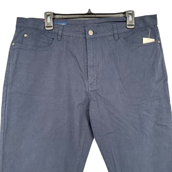 Cutter & Buck Mens Navy Blue Chino Flat Front Pants Size 36 NWOT - Picture 4 of 9